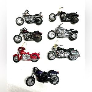 Rare Lot Of 7 Diecast Harley-Davidson Motorcycle Toys Approximately 1:18 Scale